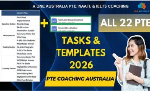 New 22 PTE Tasks & Templates 2026 | PTE Coaching Australia