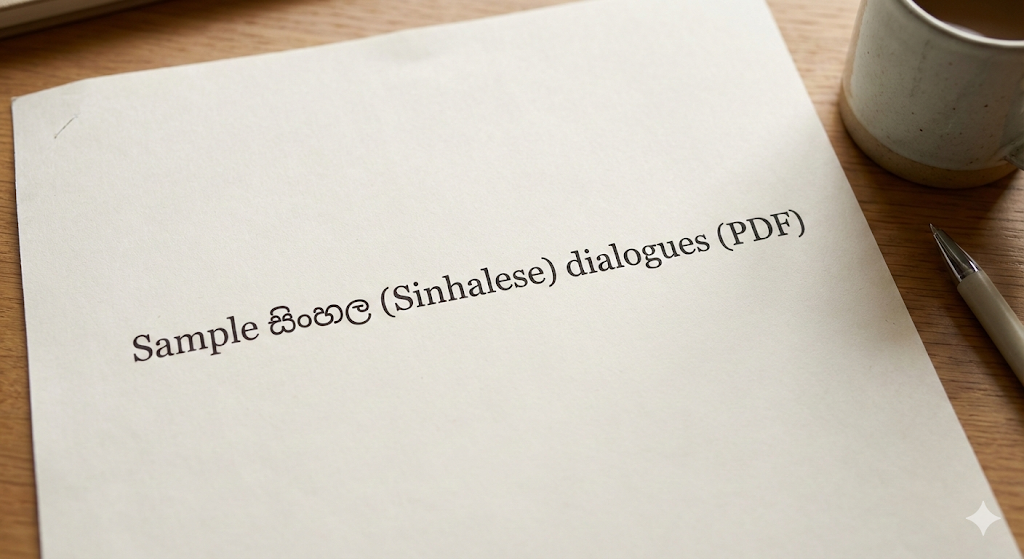 Sample Sinhalese Dialogues (PDF)
